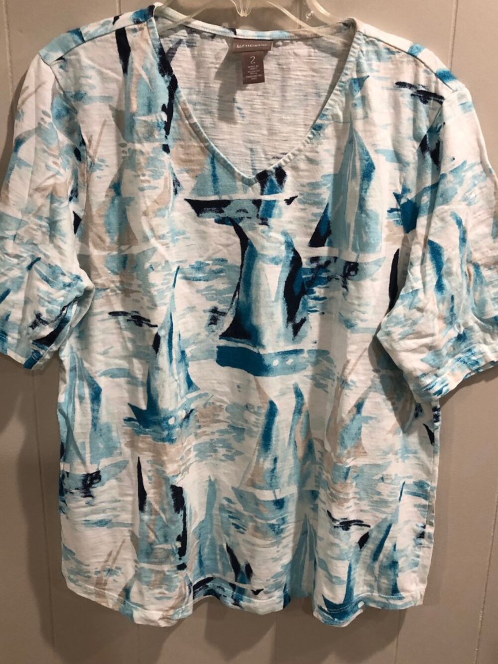 Chico's V-Neck T-Shirt, Size L (Chico's 2)